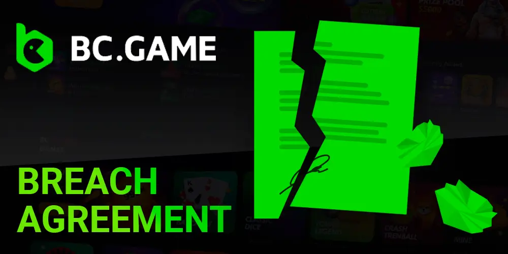 The result of the Customer's breach of the Bc Game Agreement